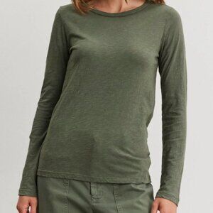 Velvet graham and Spencer Lizzie Cotton Slub Tee Green